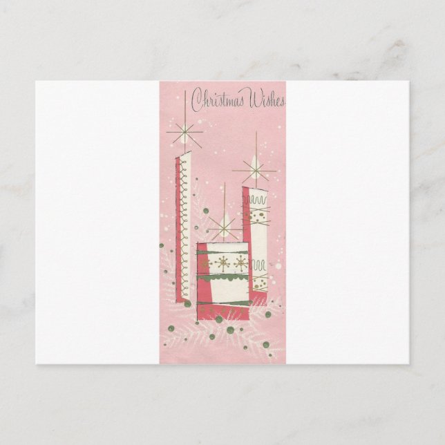 Deseos Vintage De Navidad En Rosa (Anverso)