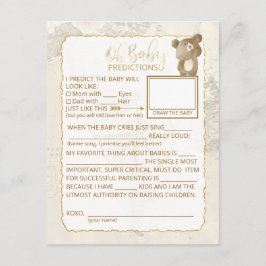 Deseos y predicciones Tarjetas para rociar el bebé