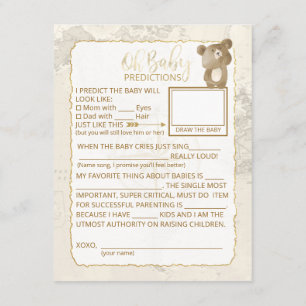 Deseos y predicciones Tarjetas para rociar el bebé