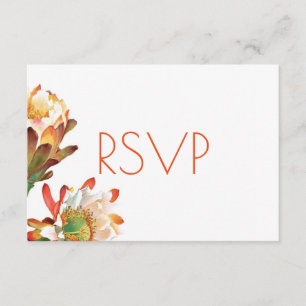Desert Cactus Flower Wedding RSVP