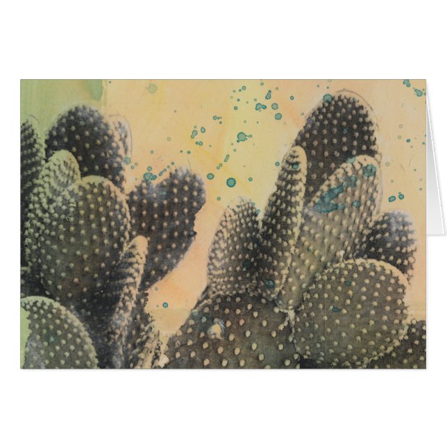Desert Cactus | Placa verde (Anverso (Horizontal))