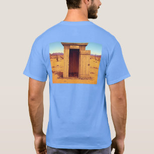Desert Outhouse hombres camiseta azul espalda