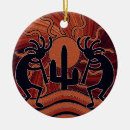 Desert Sun Cactus Kokopelli Decoración Suroeste