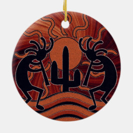 Desert Sun Cactus Kokopelli Decoración Suroeste