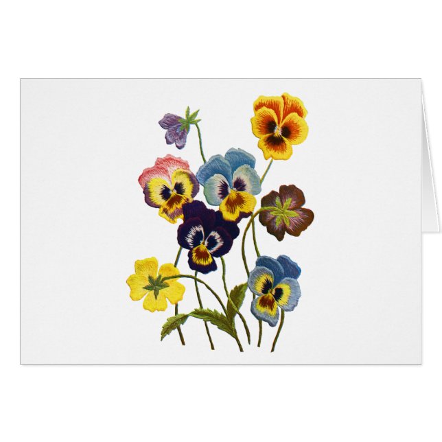 Desfile bordado de pansies (Anverso (Horizontal))