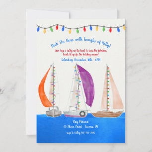 Desfile de barcos de la invitación a la luz