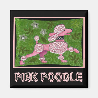 DESFILE DE POODLE DE PINK - imán de caniche juguet