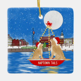 Desfile de velas de Naptown con adorno navideño