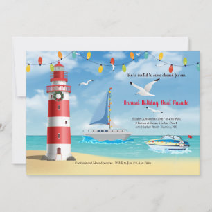 Desfile En Barco De navidades Con Invitación Al Fa