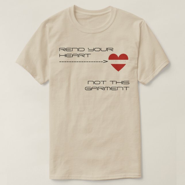 Desgarra tu Corazón — No esta Camiseta (Diseño del anverso)