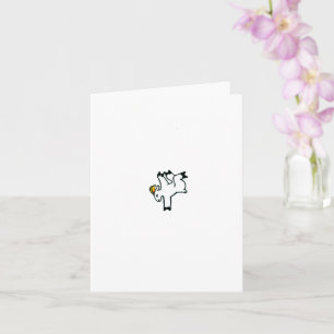 "Desglose", tarjeta de saludo en blanco