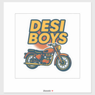 Desi Boys Classic Bike Pegatina