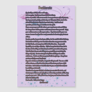 Desiderata 5 x 7 imanes