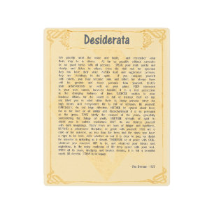 DESIDERATA (COSAS DESEADAS) IMPRESIÓN METALIZADO 8