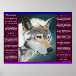 Desiderata de Max Ehrmann Posters de lobos blancos