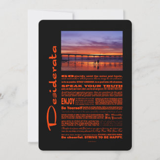 Desiderata Poema Colorful Sunset Detrás Del Pier