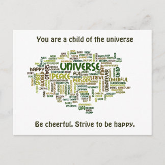 Desiderata Postal de Word Motivador