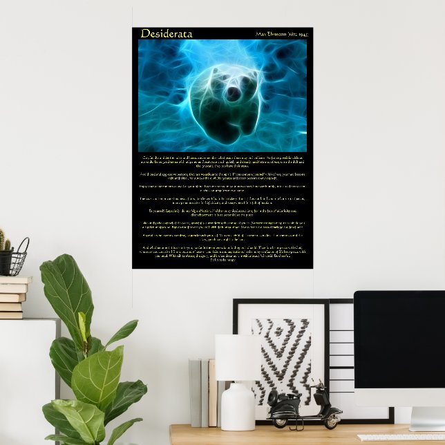 Desiderata Posters de Oso Eléctrico (Oficina en casa)
