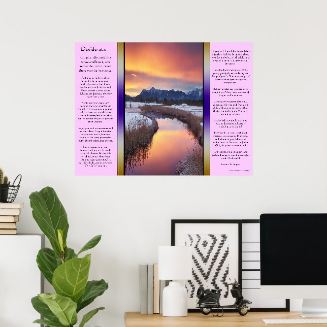 Desiderata Río Congelado Con Posters De Nieve (Oficina en casa)