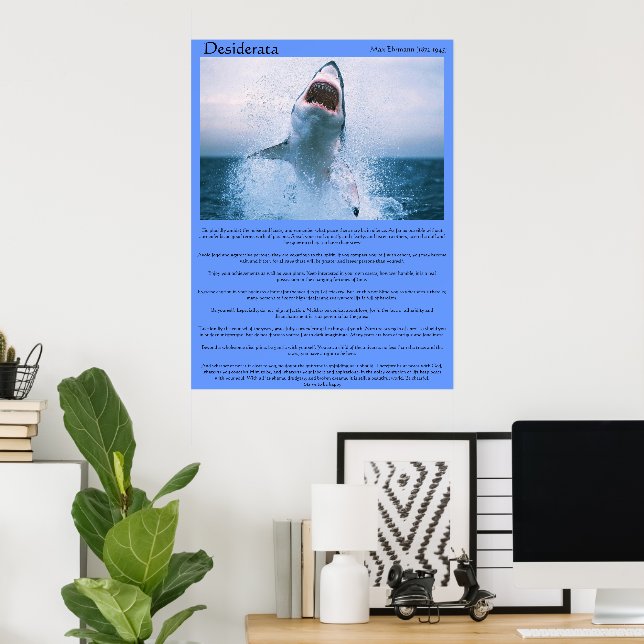 Desiderata Shark Jumping Posters (Oficina en casa)