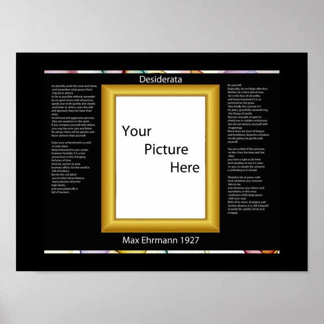 DESIDERATA tus Posters de piedad (Frente)