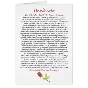 DESIDERÁTUMS Card=Rose