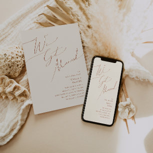 Desierto caprichoso   Invitación Beige Elopement