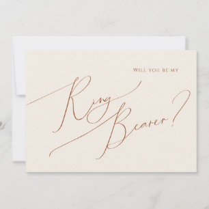 Desierto caprichoso   Tarjeta beige Ring Bearer