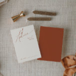 Desierto caprichoso | Tarjeta de asesoramiento Bod<br><div class="desc">Este maravilloso desierto | la tarjeta de asesoramiento boda de terracota es perfecta para su sencillo boda rústico de tonos beige y terracota. La paleta de colores neutros de la tierra boho es vintage en el suroeste con un toque retro moderno. El guión es una delicada caligrafía escrita a mano...</div>