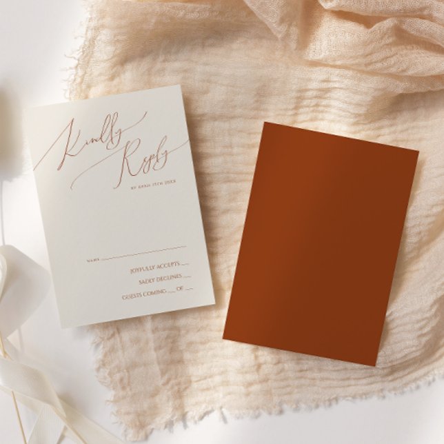 Desierto caprichoso | Tarjeta RSVP de Terracotta (Subido por el creador)