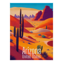 Desierto de Arizona EE. UU. Impresión