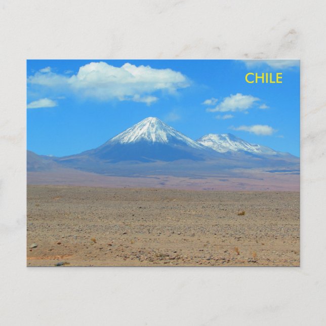Desierto de Atacama, postal de Chile (Anverso)