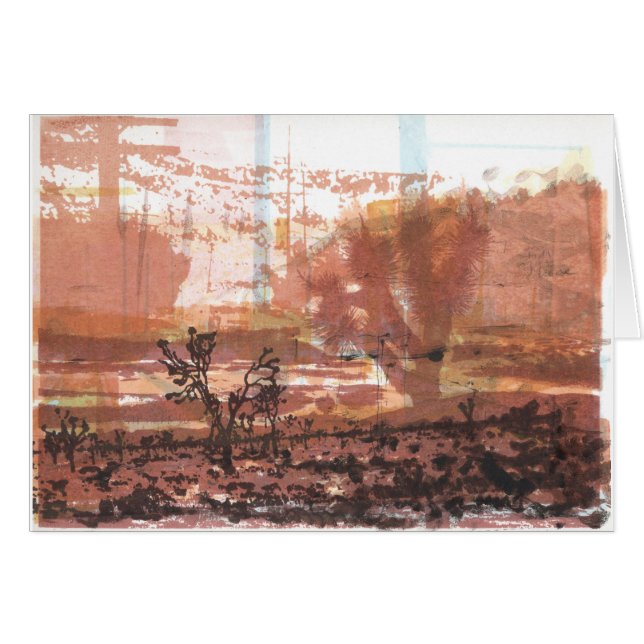 Desierto de Mojave de la tarjeta del arte de la (Anverso (Horizontal))