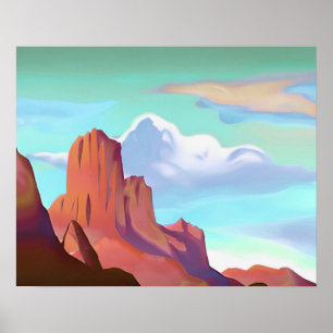 Desierto del Suroeste con Montañas Arte Minimalist