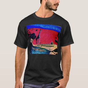 desierto en la camiseta del amanecer