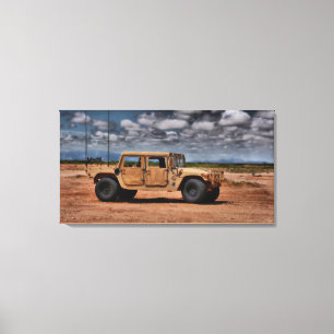 Desierto Humvee - impresión de la lona de Bello