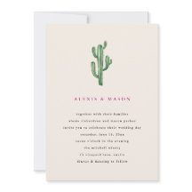 Desierto neutral | Invitación a Cactus Wedding