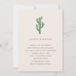 Desierto neutral | Invitación a Cactus Wedding