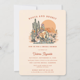 Desierto occidental retro   Invitación a la ducha 