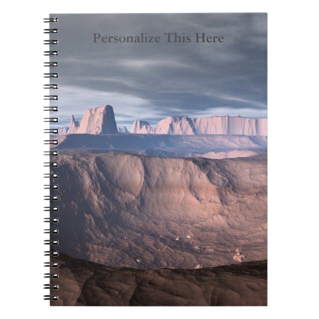 Desierto personalizado del cuaderno espiral de la (Frente)