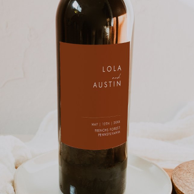 Desierto simple | Etiqueta de Boda de terracota (Subido por el creador)