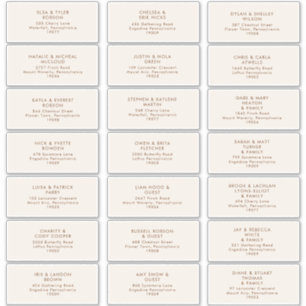 Desierto simple   Etiquetas de dirección blanca na