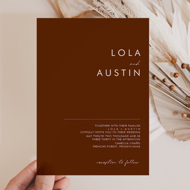 Desierto simple | Invitación a la boda de canela o (Subido por el creador)