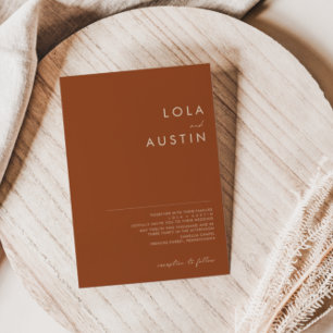 Desierto simple   Invitación a la boda de Terracot