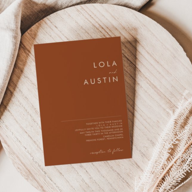 Desierto simple | Invitación a la boda de Terracot (Subido por el creador)