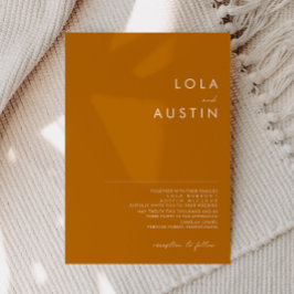 Desierto simple | Invitación a la boda Naranja que