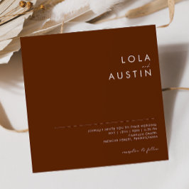 Desierto simple | Invitación cuadrada de canela os