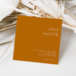 Desierto simple | Invitación cuadrada Naranja quem