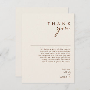 Desierto simple   Tarjeta de agradecimiento de Whi