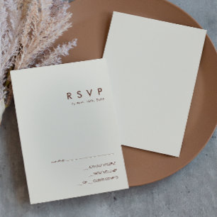 Desierto simple   Tarjeta RSVP Blanca Natural